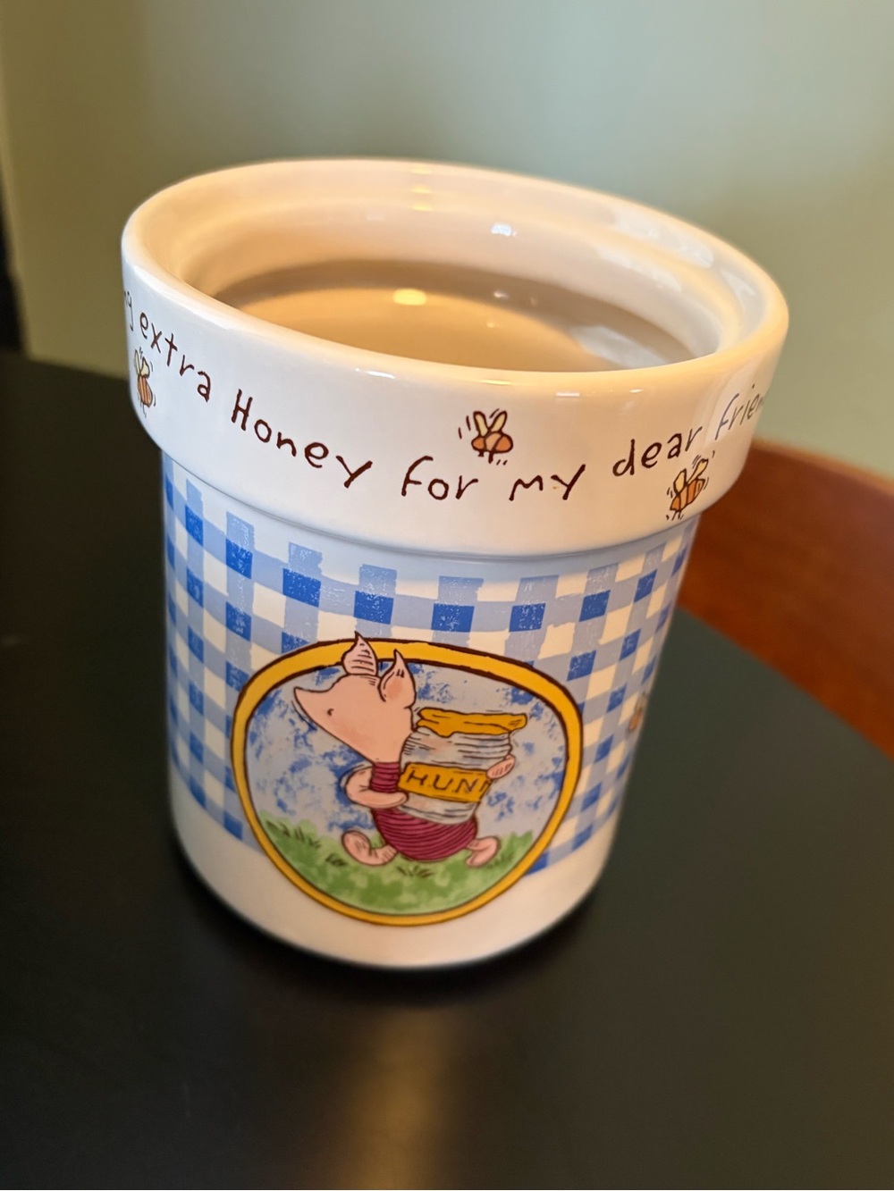 Disney Winnie the Pooh Piglet Treasure Craft Ceramic Storage Canister VTG NO Lid